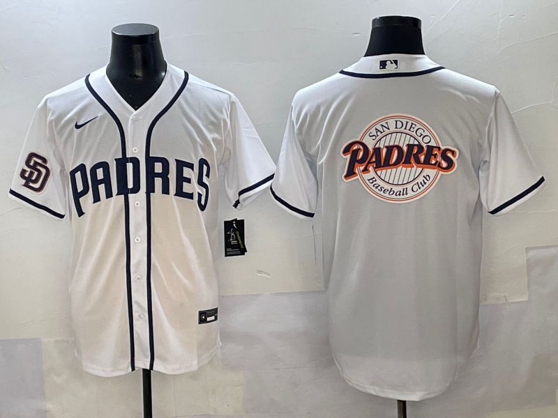 Men 2025 San Diego Padres Blank White Game Nike MLB Jersey style 19->san diego padres->MLB Jersey